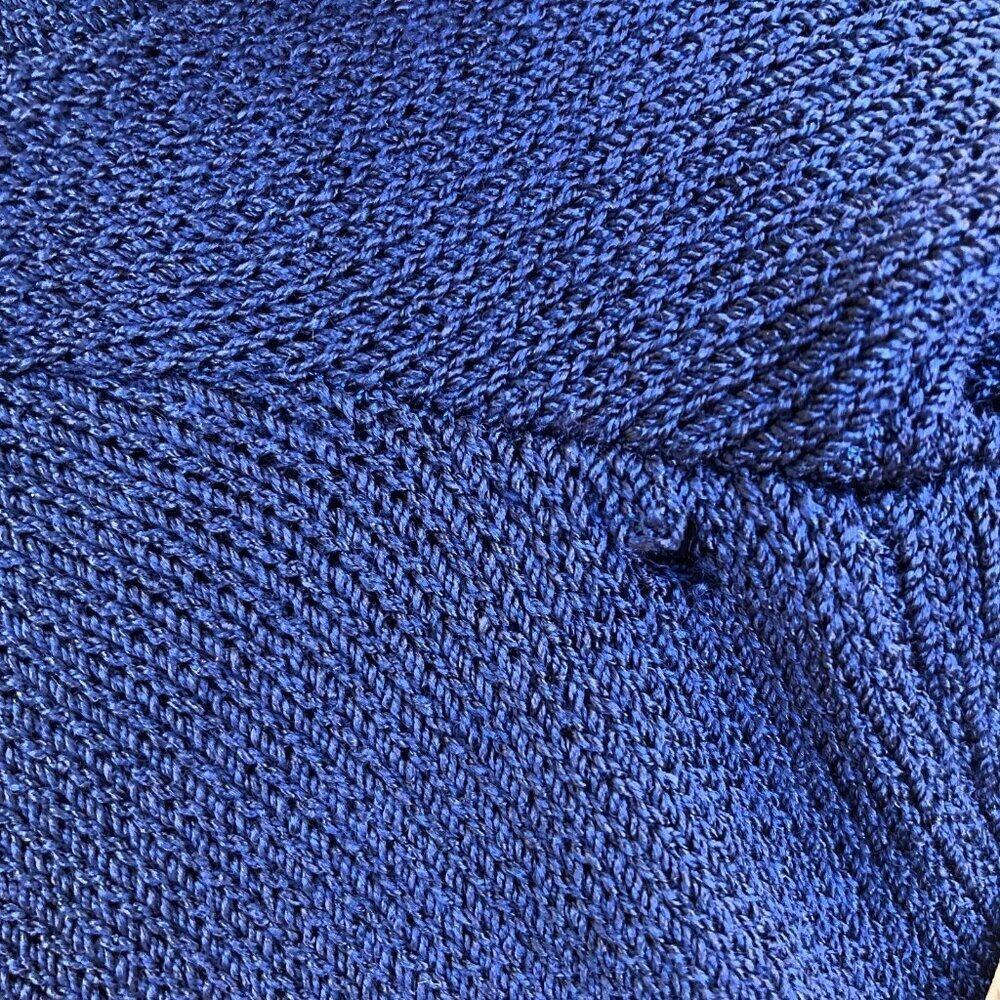 VTG ST JOHN Collection Marie Gray Santana Knit Jumpsuit Romper 2 Blue Designer - Picture 4 of 16